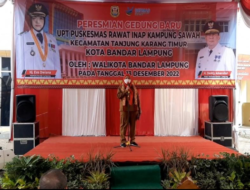 Bandarlampung Tambah Dua Puskesmas Rawat Inap