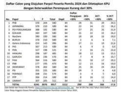 Ini Dia DCT Anggota DPR Pemilu 2024 Dinilai Bermasalah