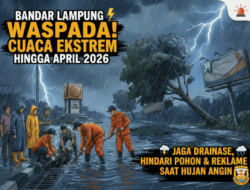 Waspada, Cuaca Ekstrem Bandarlampung Hingga April 2026 Ini 4 Wilayah Paling Rawan